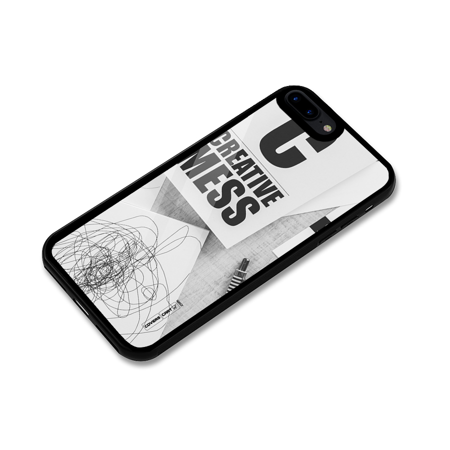 Creative Mess Glass Back Case for iPhone 8 Plus