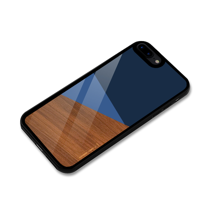Crossed Lines Pattern Glass Back Case for iPhone 8 Plus