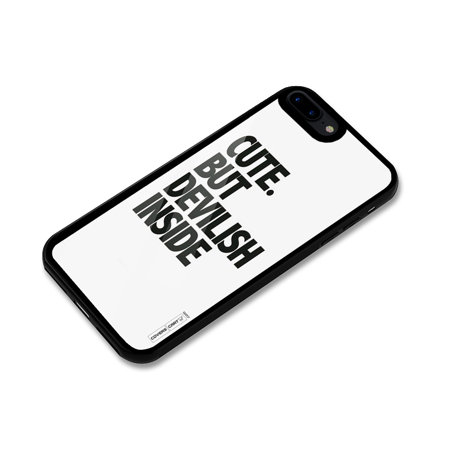 Cute But Devil Glass Back Case for iPhone 8 Plus