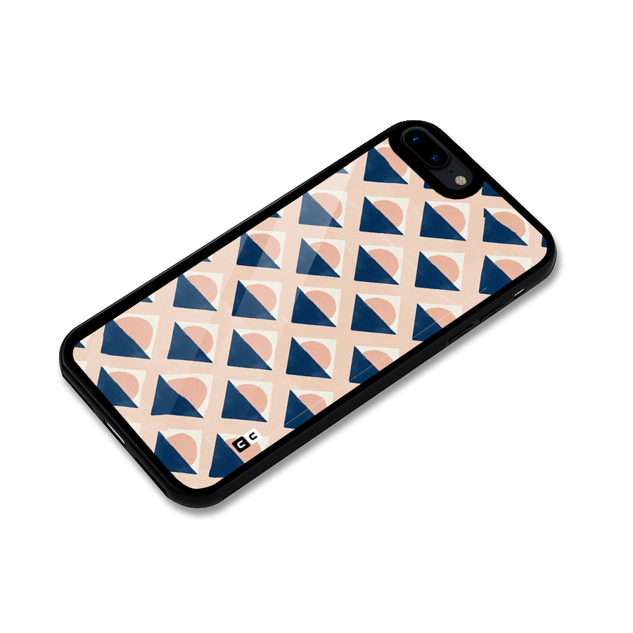 Diamond Circle Pattern Glass Back Case for iPhone 8 Plus
