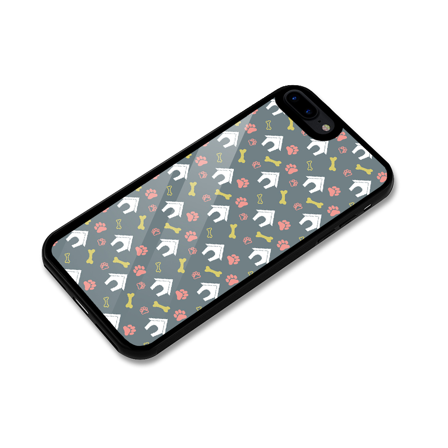 Dog Pattern Glass Back Case for iPhone 8 Plus