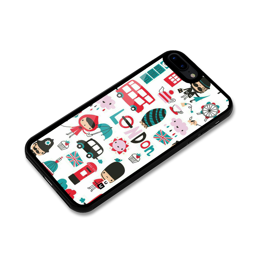 Double Decker Glass Back Case for iPhone 8 Plus