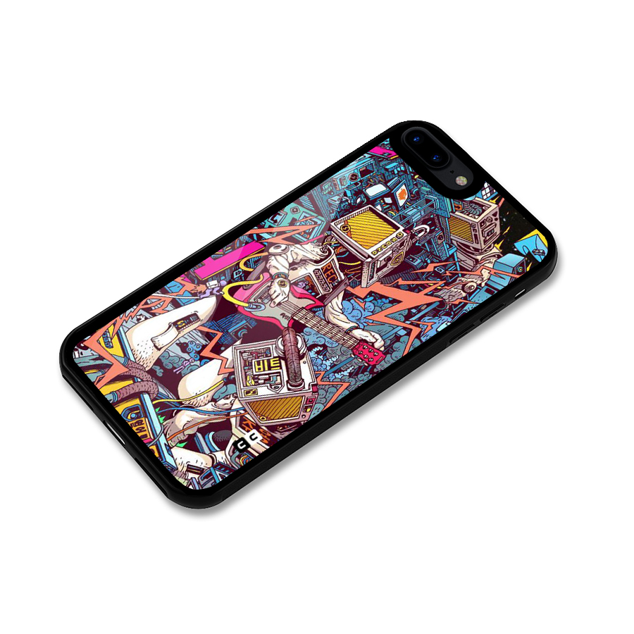 Electric Colors Glass Back Case for iPhone 8 Plus