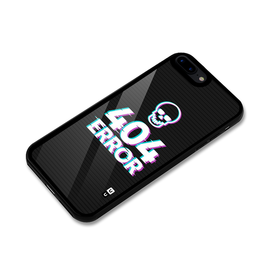 Error 404 Skull Glass Back Case for iPhone 8 Plus