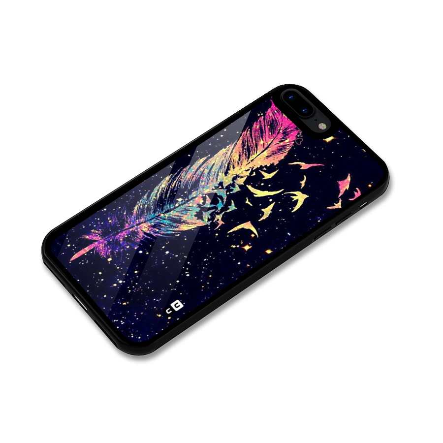 Feather Bird Fly Glass Back Case for iPhone 8 Plus