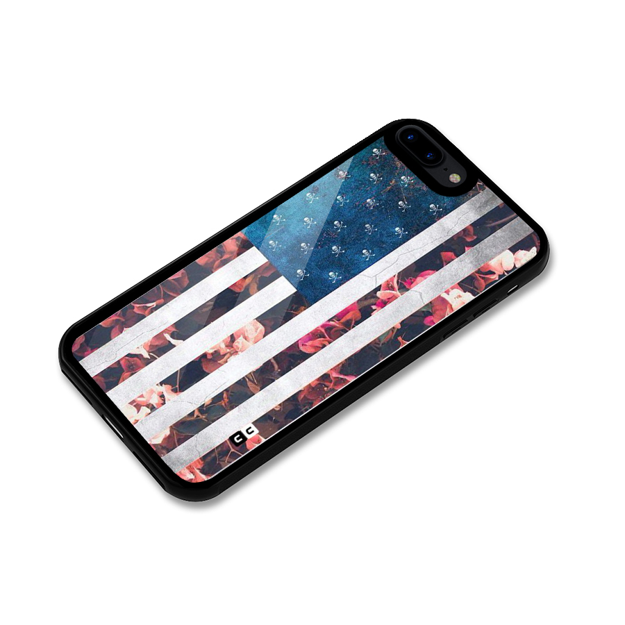 Flag Stripes Glass Back Case for iPhone 8 Plus