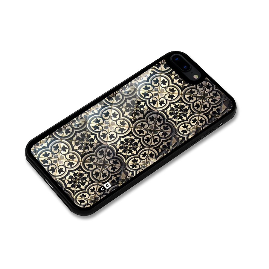 Floral Tile Glass Back Case for iPhone 8 Plus