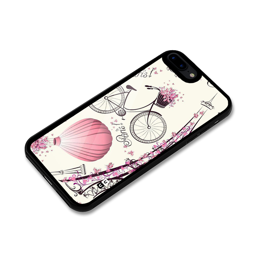 Flower Clipart Glass Back Case for iPhone 8 Plus