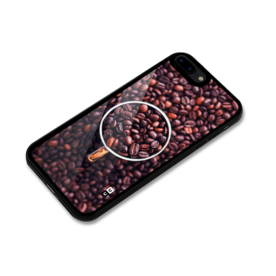 Focus Coffee Beans Glass Back Case for iPhone 8 Plus