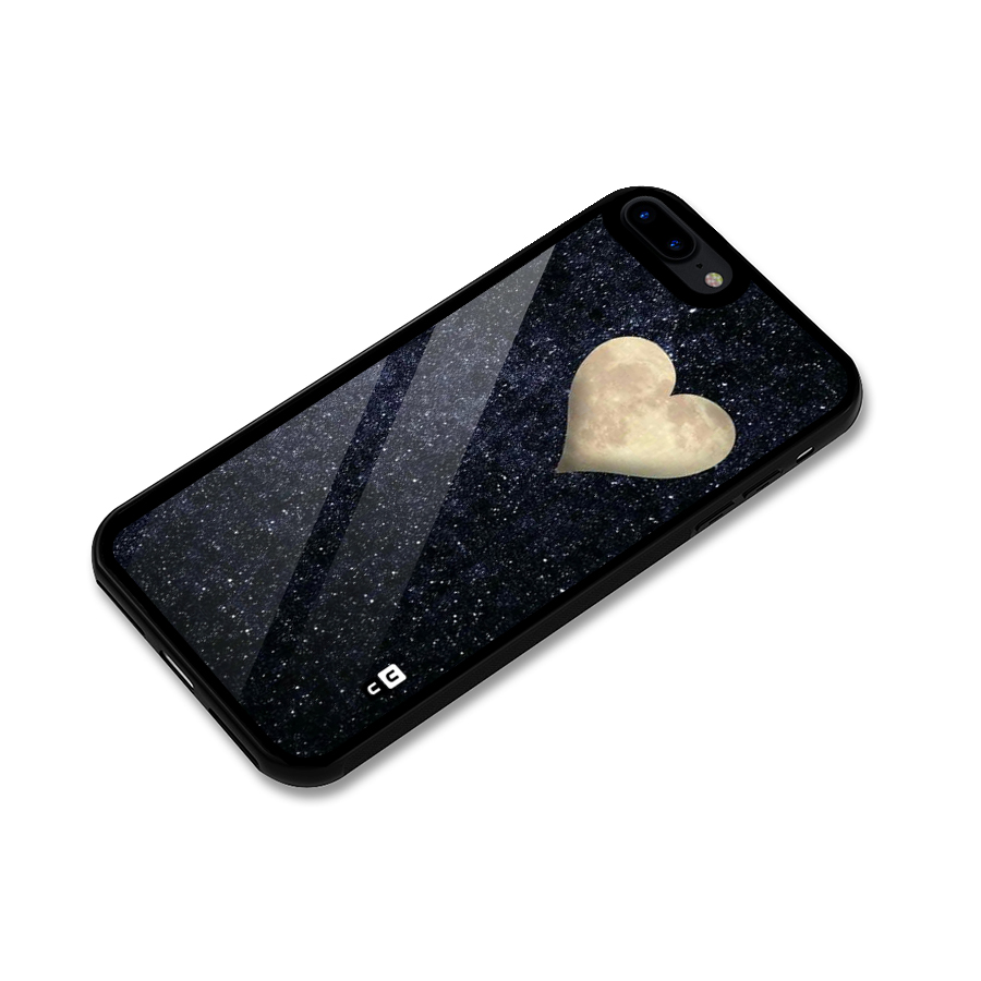 Galaxy Space Heart Glass Back Case for iPhone 8 Plus