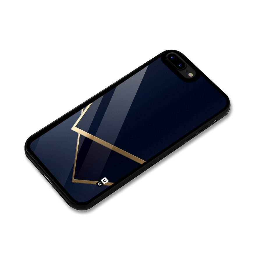 Gold Corners Glass Back Case for iPhone 8 Plus