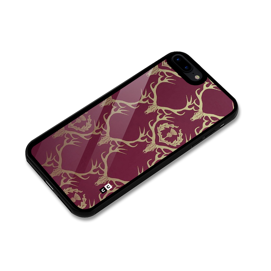 Golden Bull Design Glass Back Case for iPhone 8 Plus