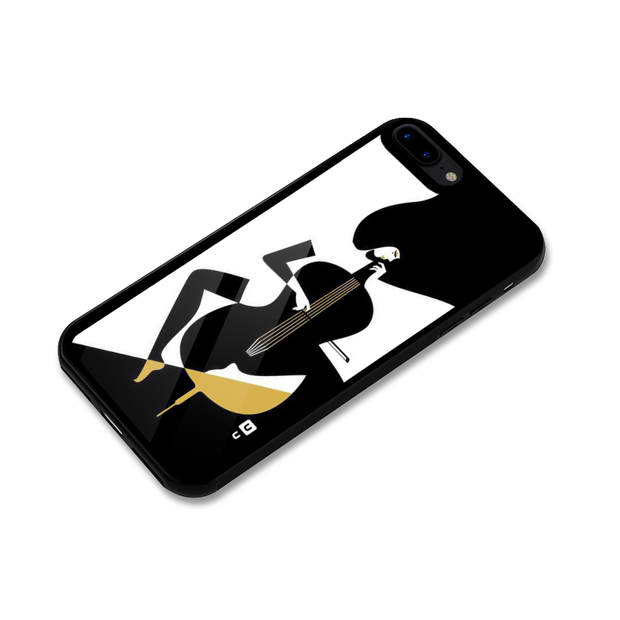 Guitar Women Glass Back Case for iPhone 8 Plus
