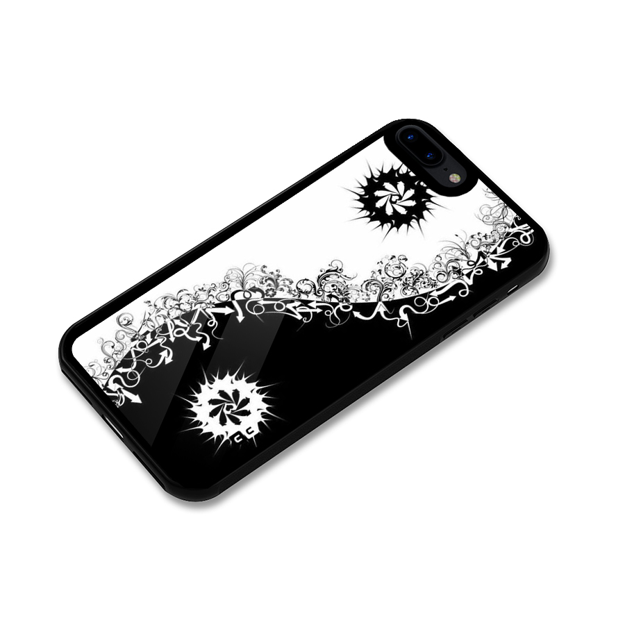 Half Peace Design Glass Back Case for iPhone 8 Plus
