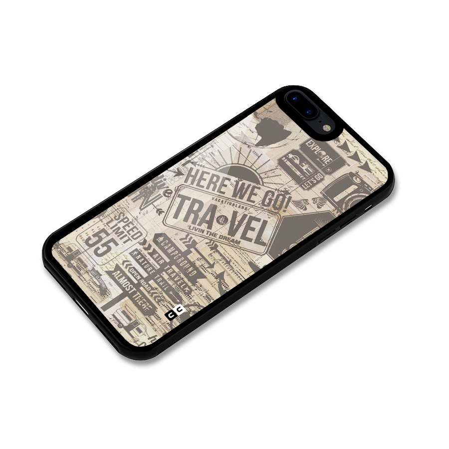 Here We Travel Glass Back Case for iPhone 8 Plus