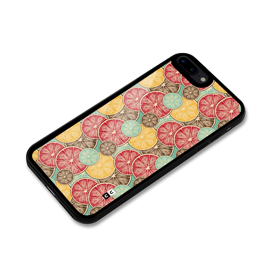 Juicy Pattern Glass Back Case for iPhone 8 Plus
