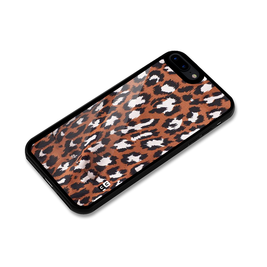 Leapord Design Glass Back Case for iPhone 8 Plus