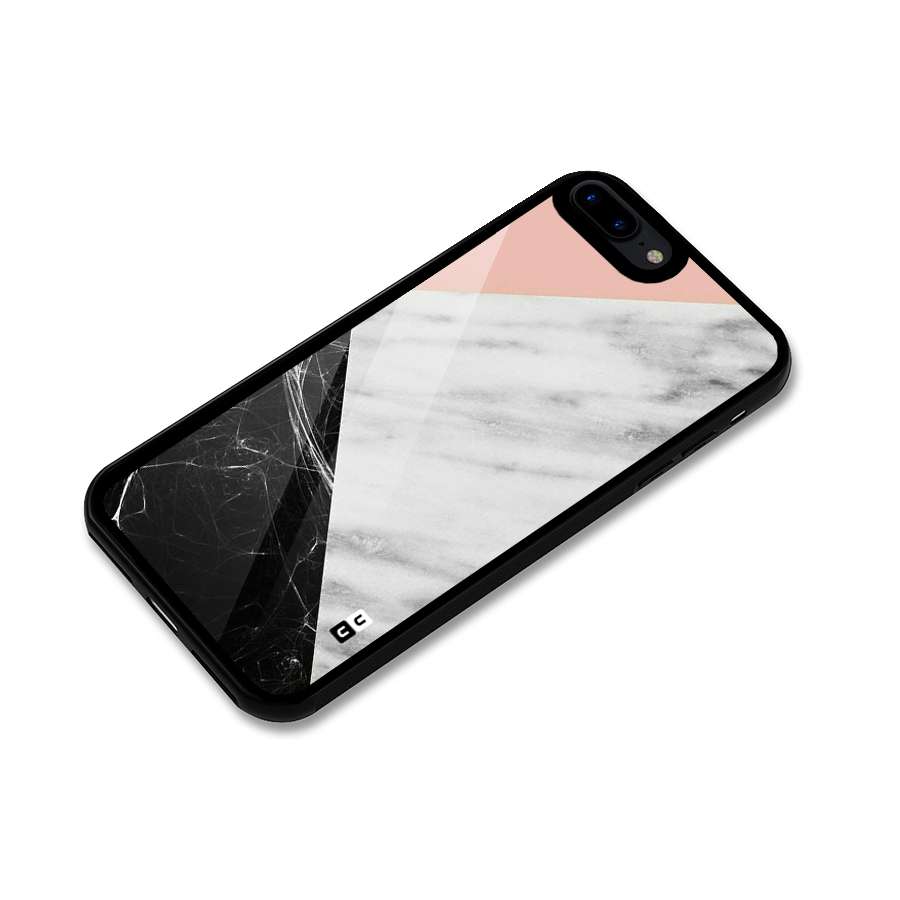 Marble Cuts Glass Back Case for iPhone 8 Plus