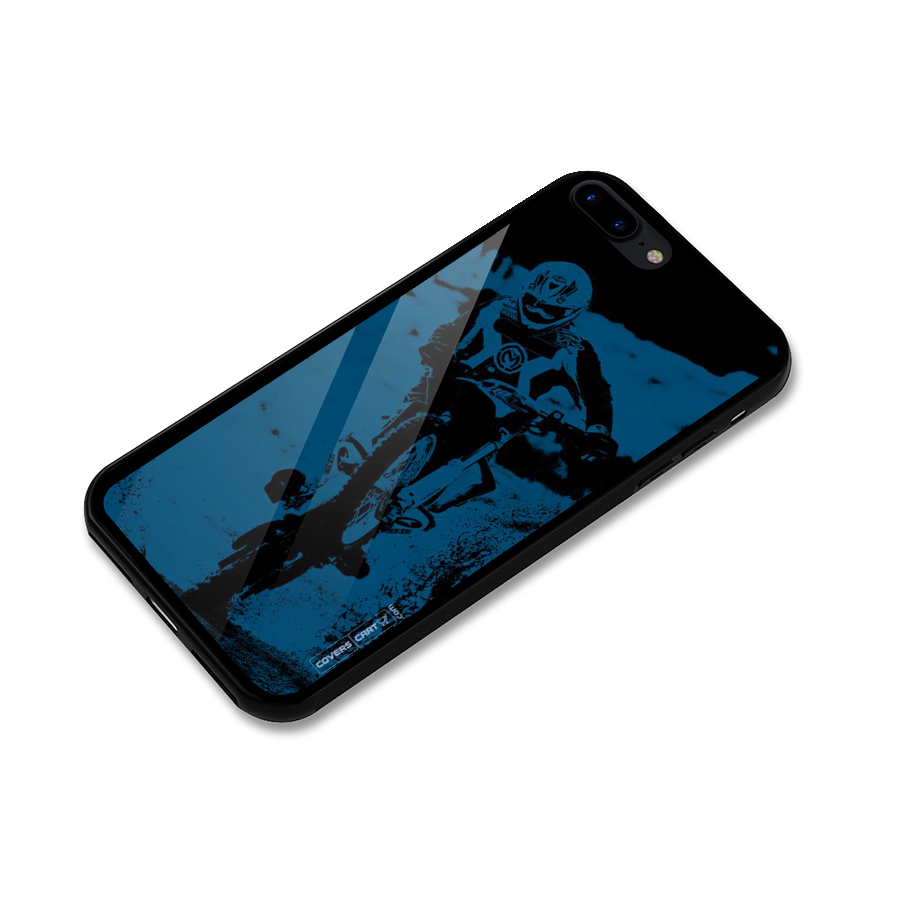 Moto Combat Glass Back Case for iPhone 8 Plus