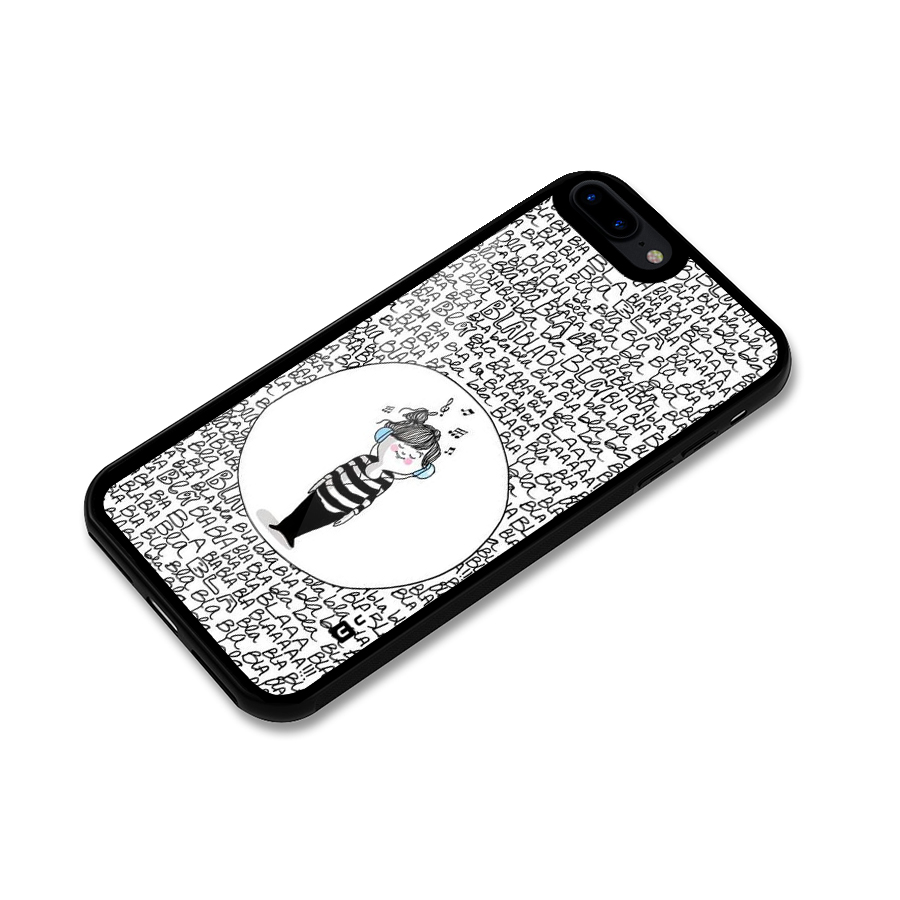 Music And Bla Bla Glass Back Case for iPhone 8 Plus