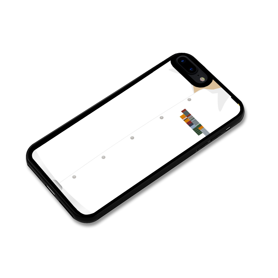 Navy Uniform Glass Back Case for iPhone 8 Plus