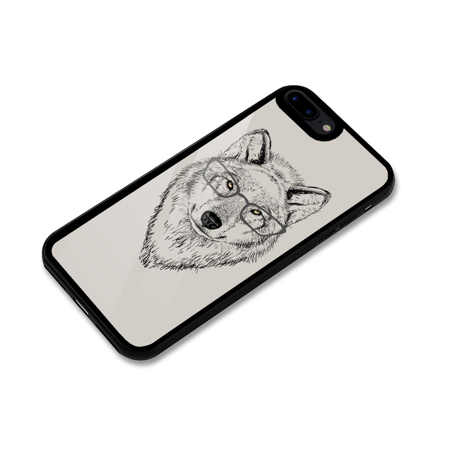 Nerdy Wolf Glass Back Case for iPhone 8 Plus