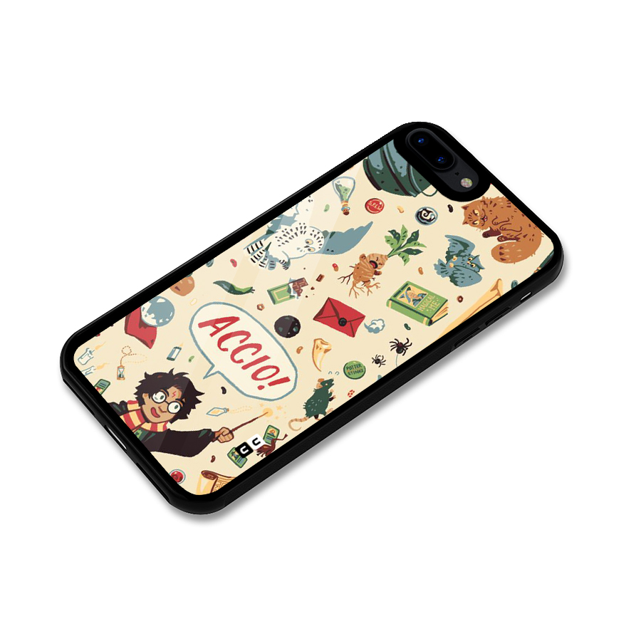 Owl Letter Glass Back Case for iPhone 8 Plus