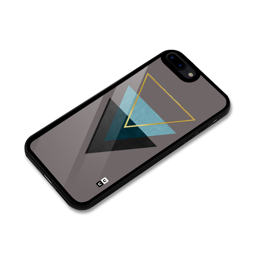Pastel Triangle Glass Back Case for iPhone 8 Plus