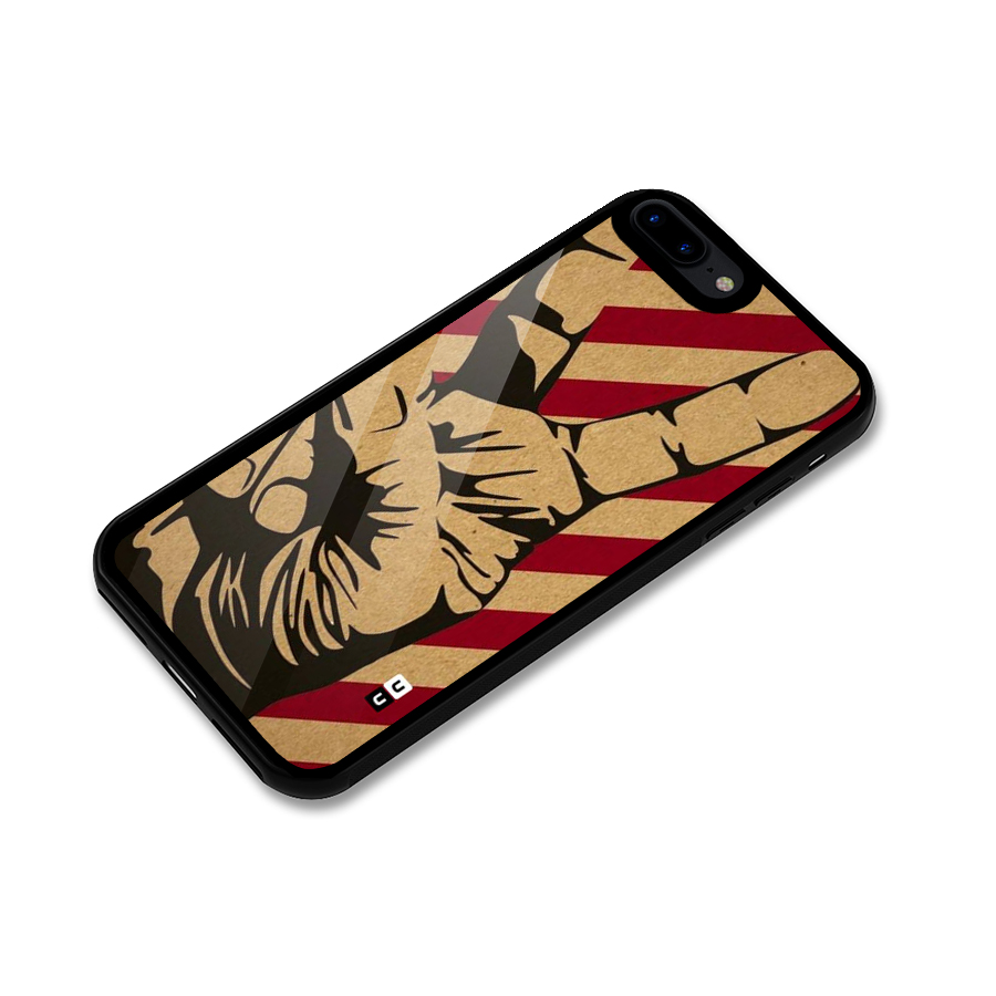 Peace Stripes Glass Back Case for iPhone 8 Plus