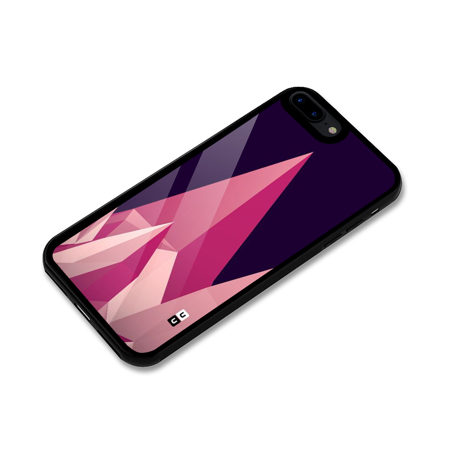 Pink Sharp Glass Back Case for iPhone 8 Plus