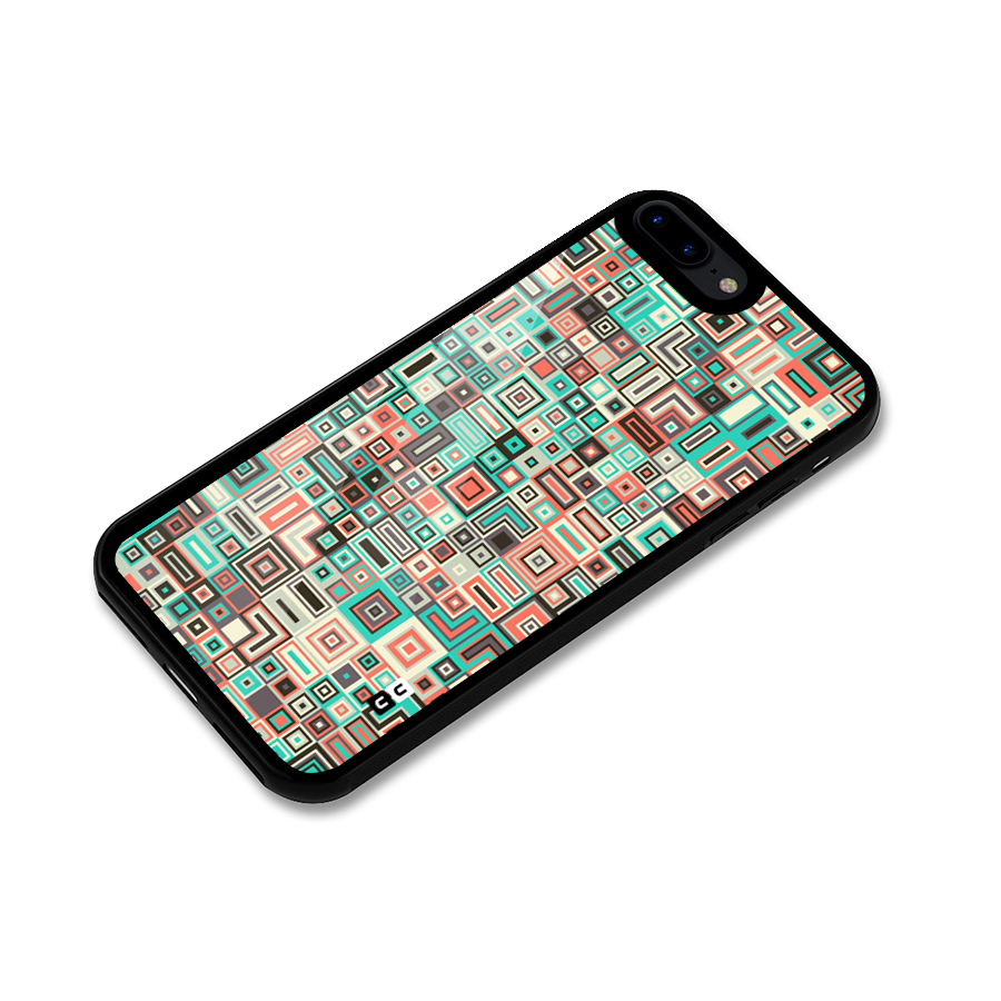 Pretty Boxes Design Glass Back Case for iPhone 8 Plus