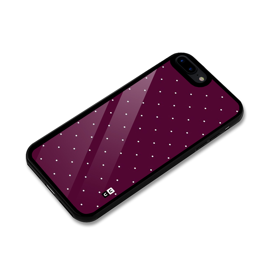 Purple Polka Glass Back Case for iPhone 8 Plus