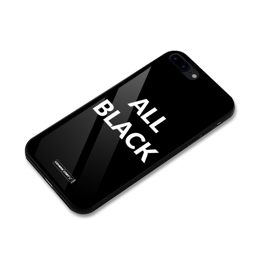 Raftaar All Black Glass Back Case for iPhone 8 Plus