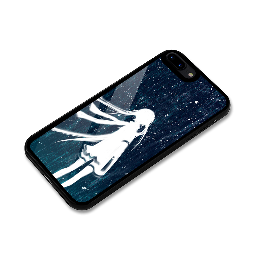 Rain White Girl Glass Back Case for iPhone 8 Plus
