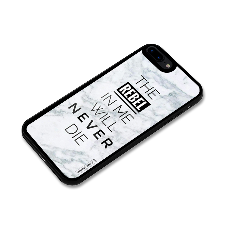 Rebel Will Not Die Glass Back Case for iPhone 8 Plus