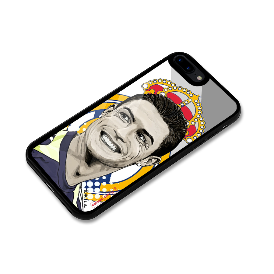 Ronaldo Madrid King Glass Back Case for iPhone 8 Plus