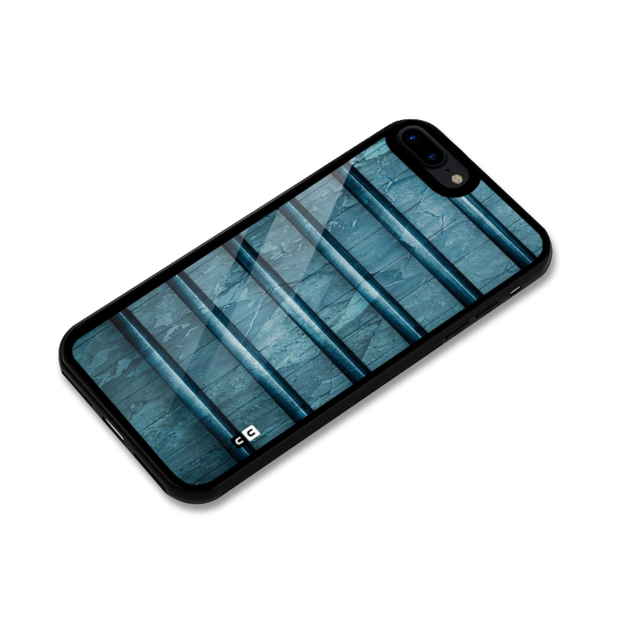 Rustic Blue Shelf Glass Back Case for iPhone 8 Plus