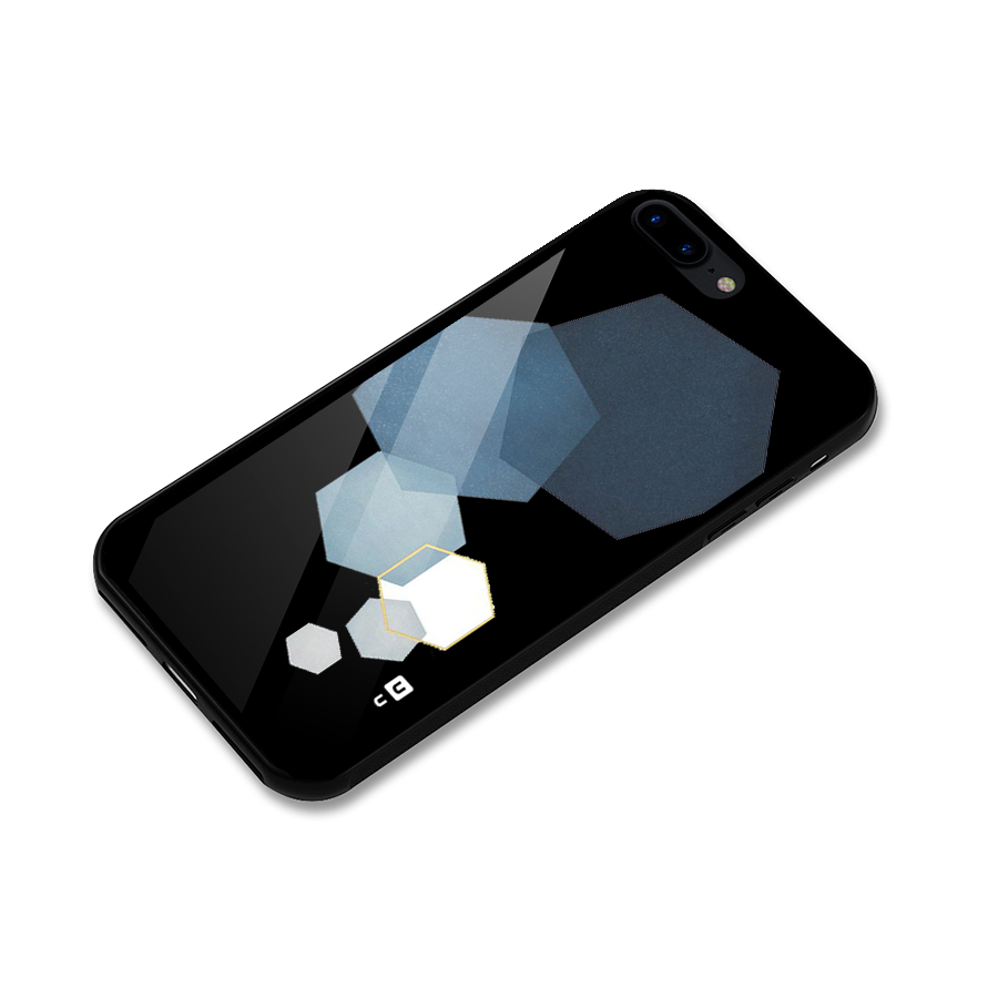 Shades Of Blue Shapes Glass Back Case for iPhone 8 Plus