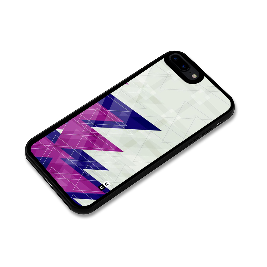 Sharp Abstract Design Glass Back Case for iPhone 8 Plus