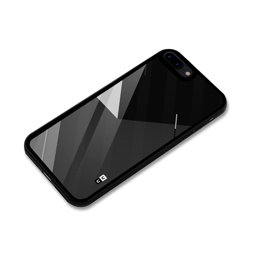 Slant Grey Glass Back Case for iPhone 8 Plus
