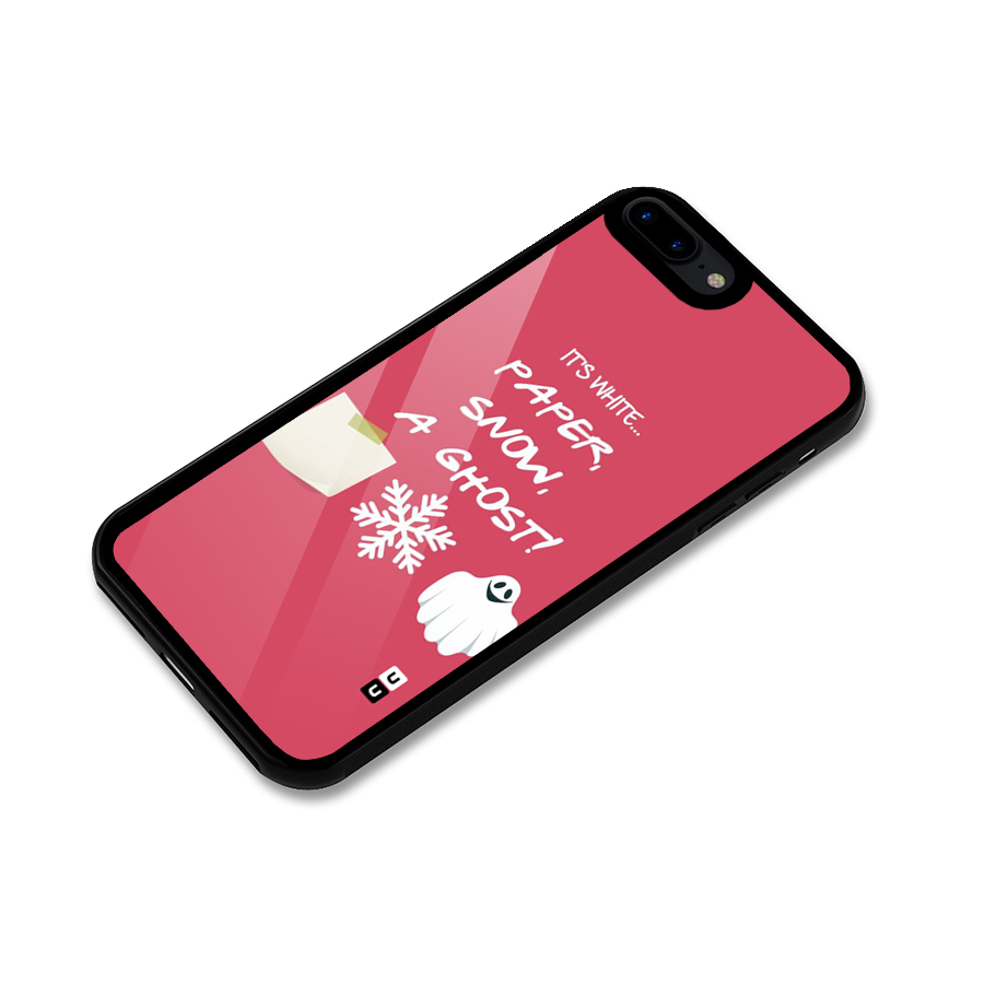 Snow Paper Glass Back Case for iPhone 8 Plus