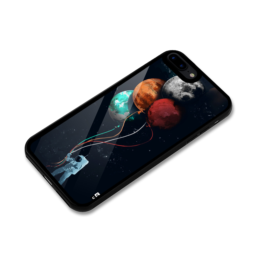 Space Balloons Glass Back Case for iPhone 8 Plus
