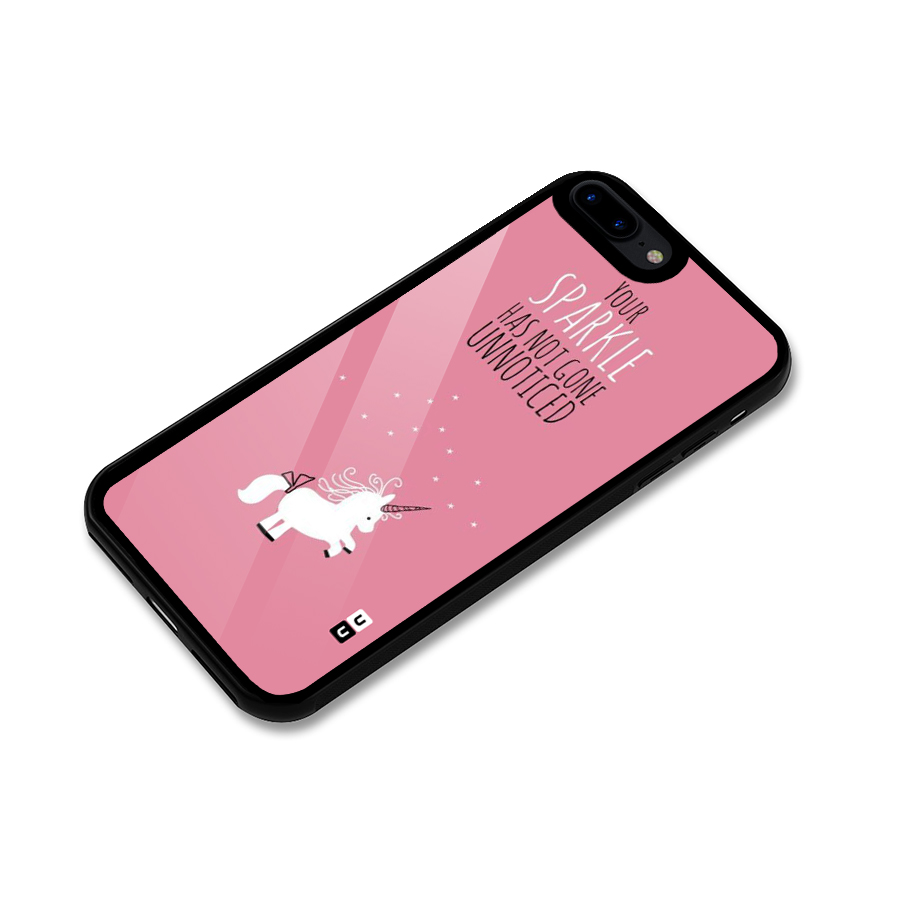 Sparkle Not Unnoticed Glass Back Case for iPhone 8 Plus