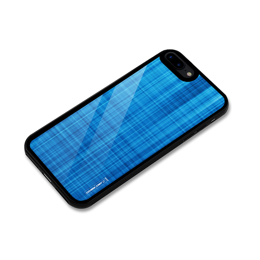 Stripe Blue Abstract Glass Back Case for iPhone 8 Plus