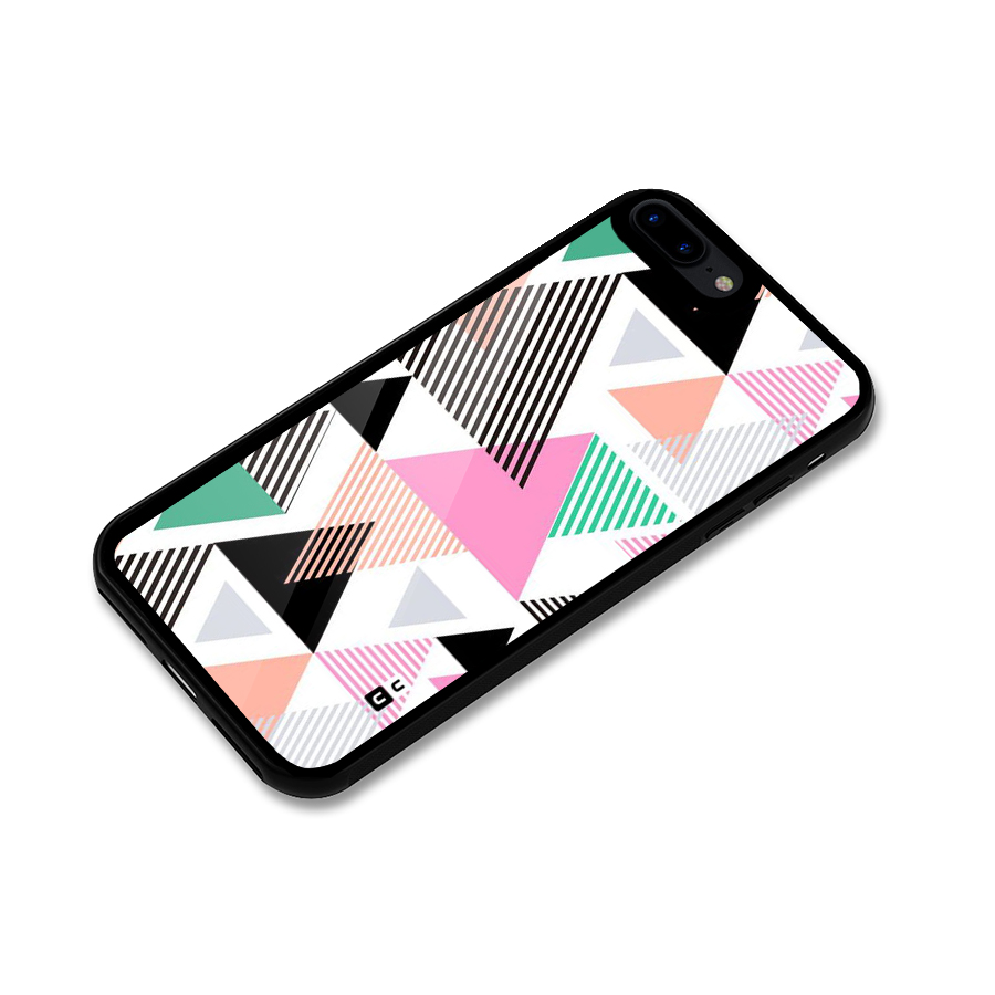 Stripes Abstract Colors Glass Back Case for iPhone 8 Plus