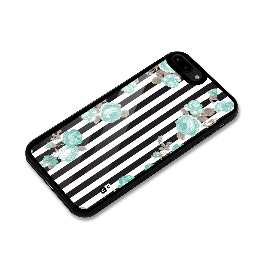 Stripes Bloom Glass Back Case for iPhone 8 Plus