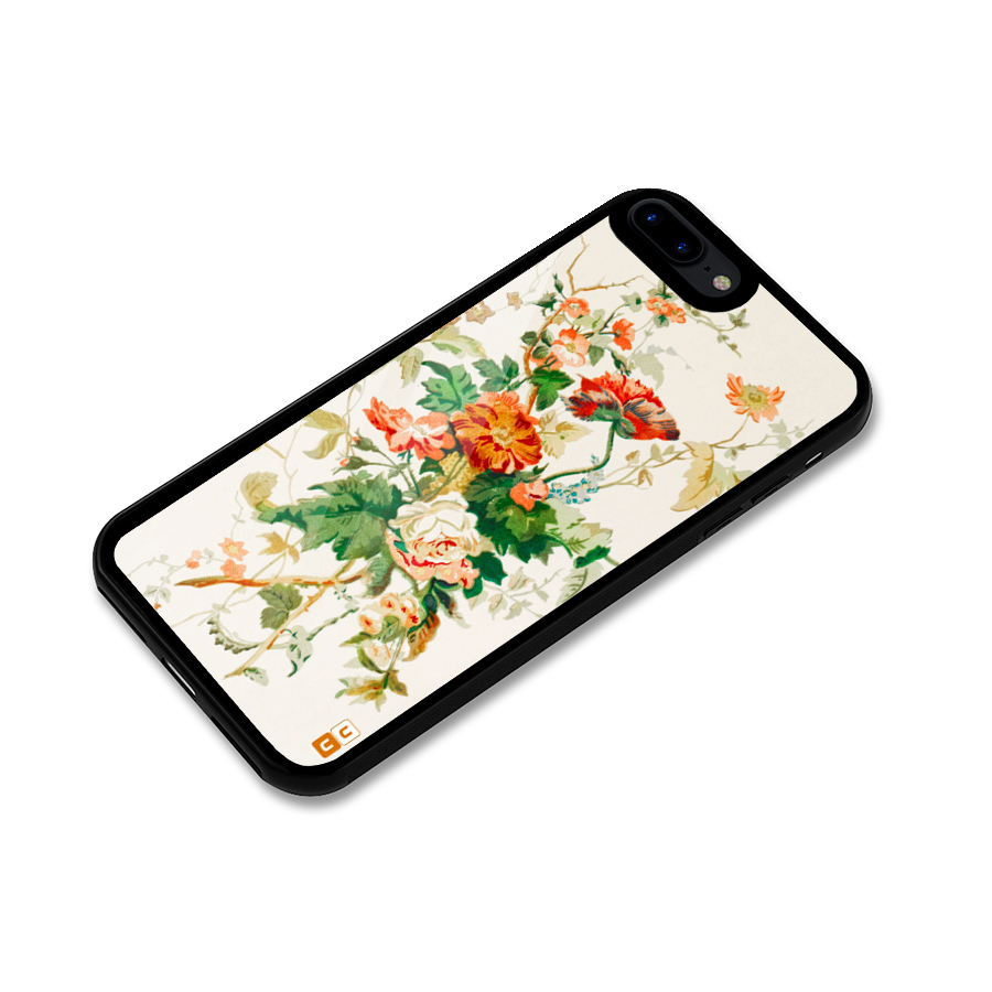 Summer Floral Glass Back Case for iPhone 8 Plus