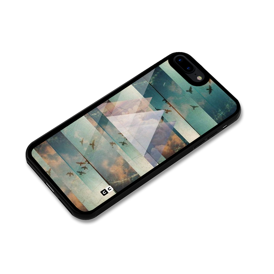 Three Triangles Glass Back Case for iPhone 8 Plus
