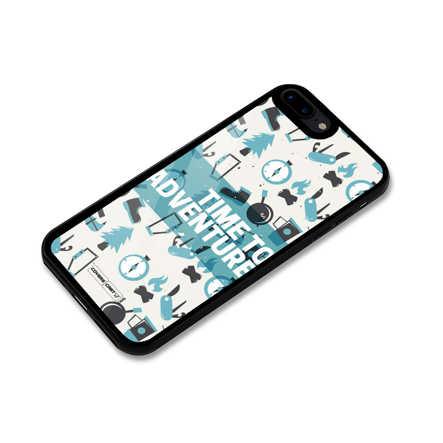 Time To Adventure Blazing Blue Glass Back Case for iPhone 8 Plus