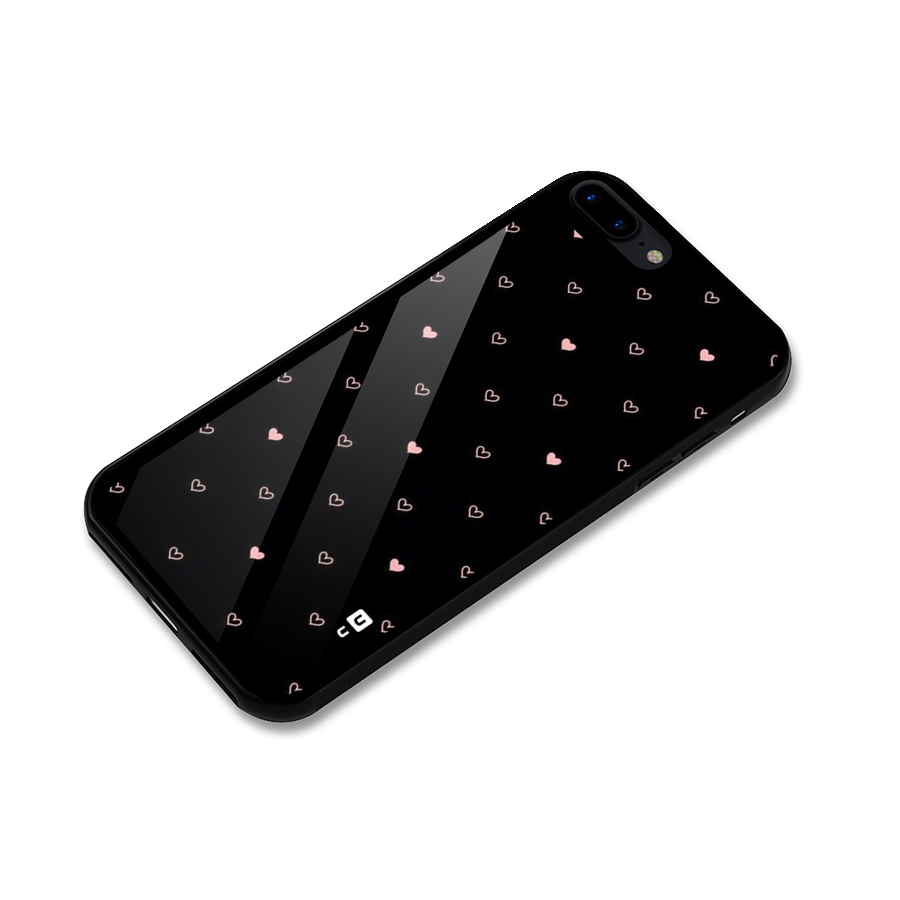 Tiny Little Pink Pattern Glass Back Case for iPhone 8 Plus
